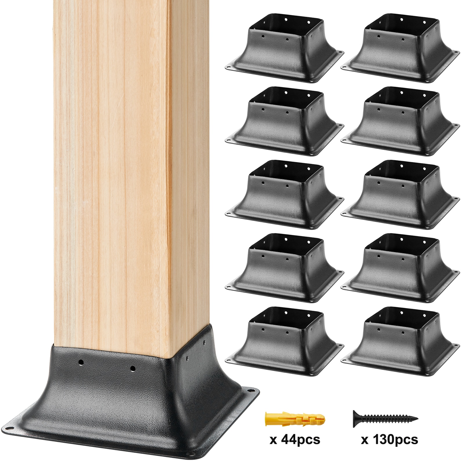 Heavy Duty Post Base 4x4 Bracket For Deck Railing Support 10pcs_voghion.com